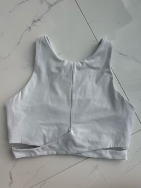 Athleta White Cropped Athletic Tank